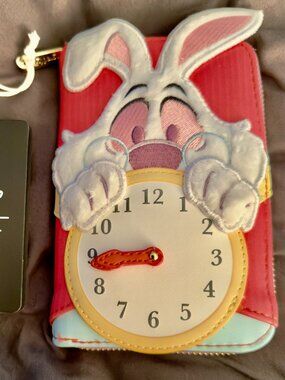 Disney Alice in Wonderland White Rabbit Cosplay Zip Around Loungefly